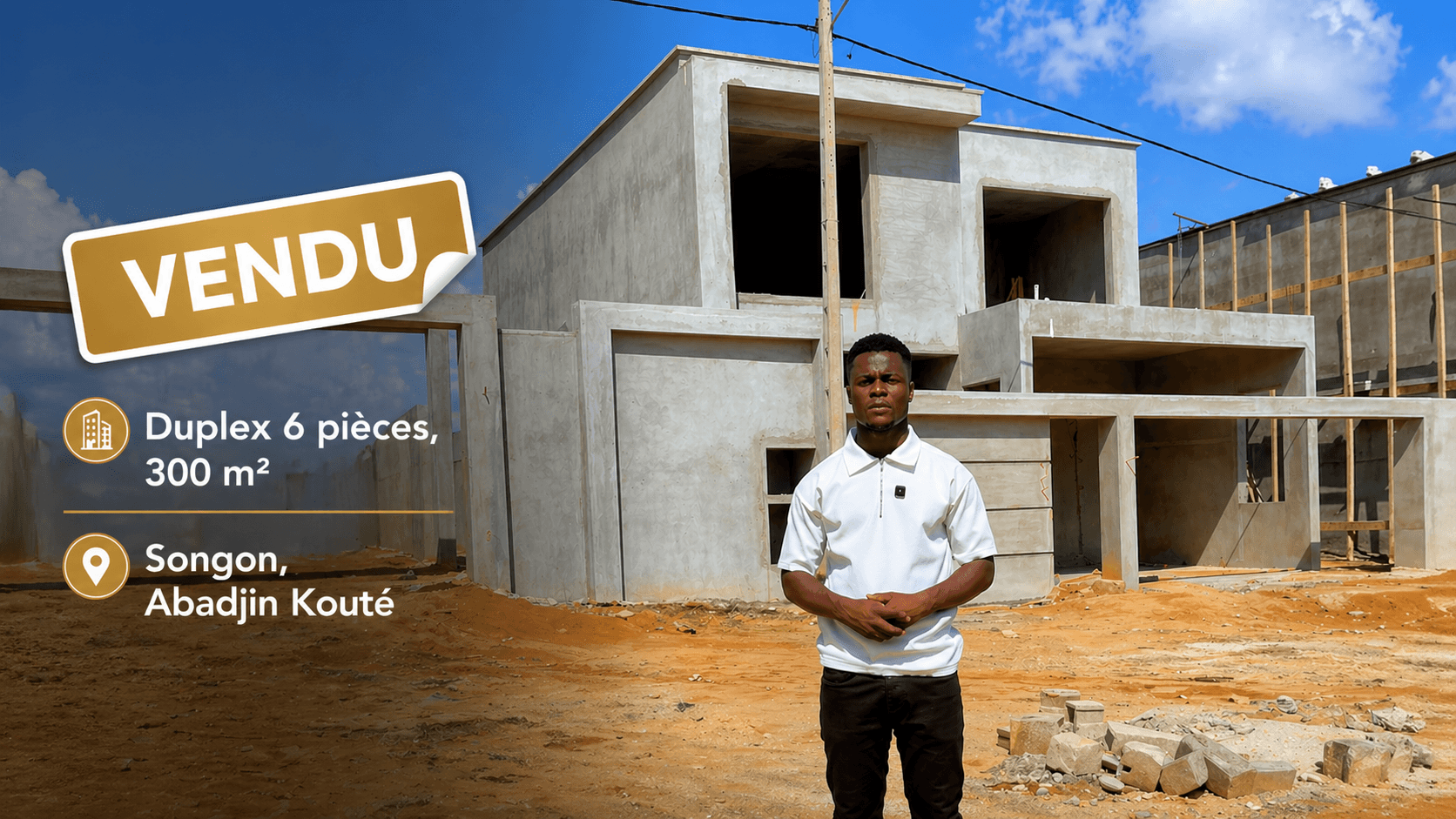 Duplex vendu à 70 millions FCFA